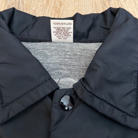 70's Russell Athletic Coach Jacket Harwood Willits Black Size M Vintage Nylon - Picture 4 of 6